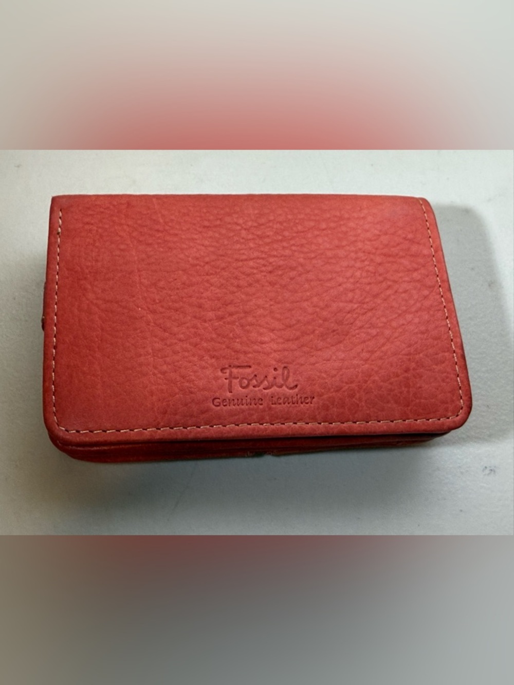Fossil‎ Wallet Bella Red Color  Wallet Genuine Leather Certificate Vintage NWT